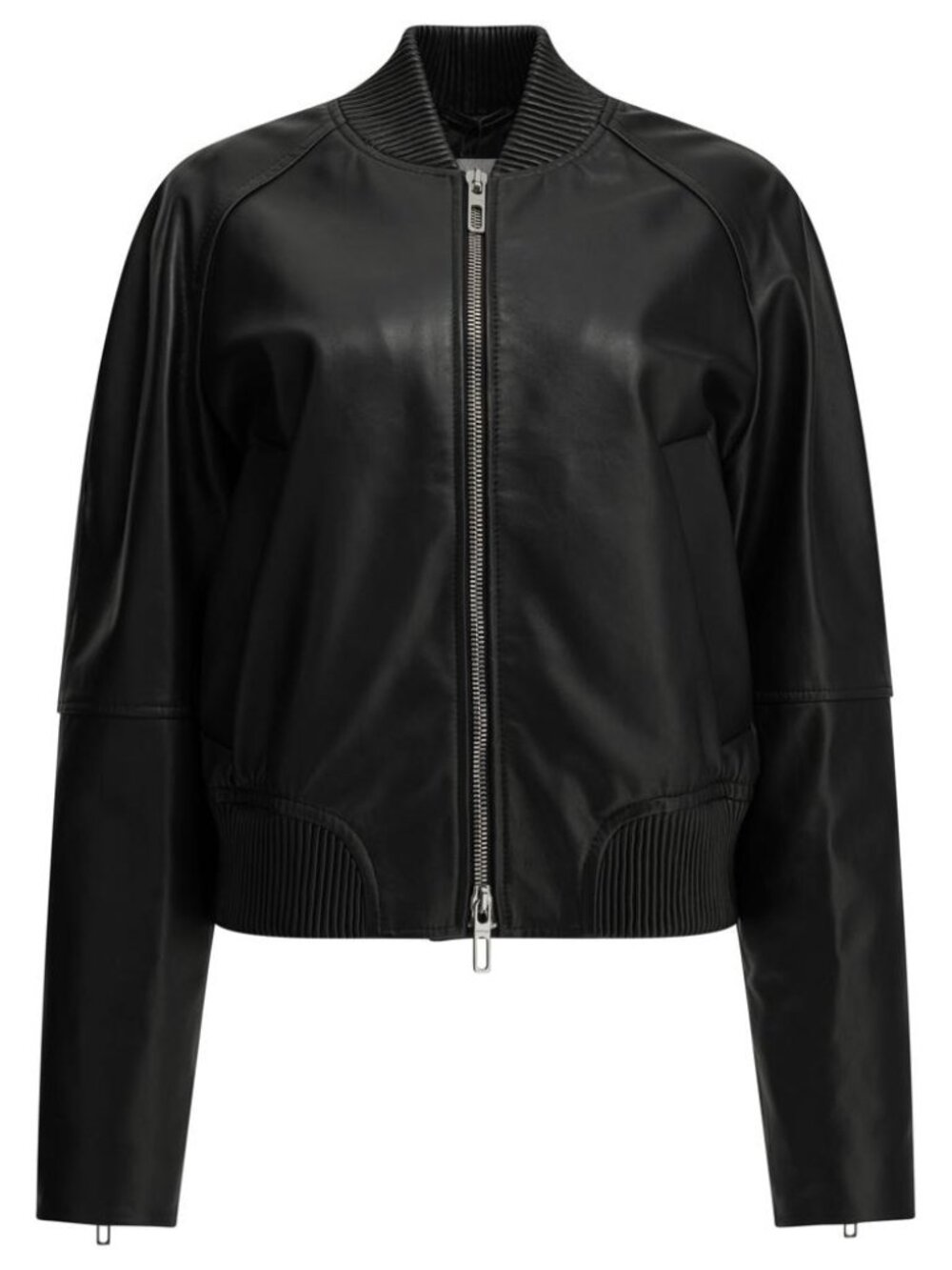 Max Mara Sportmax Nappa Leather Jacket Tag Size 42 Women